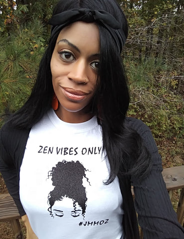 "Zen Vibes Only" Royal Tee