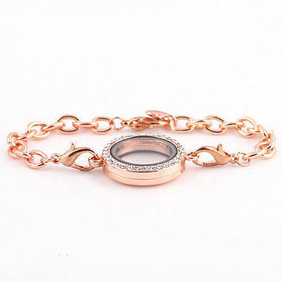 Beyoutiful Memory Crystal Locket Bracelet