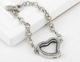 Crystal Beyoutiful Heart Memory Locket Bracelet