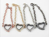 Crystal Beyoutiful Heart Memory Locket Bracelet