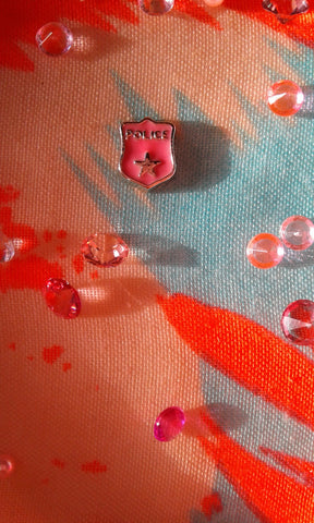 Pink Police Badge Charm