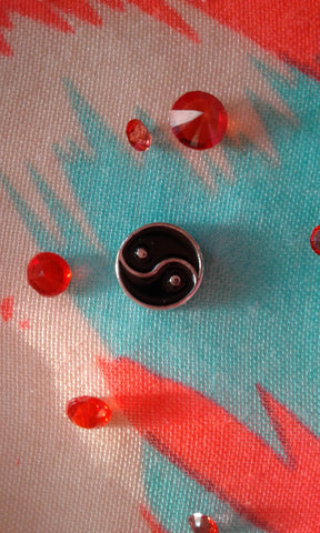 Black Yin and Yang Charm