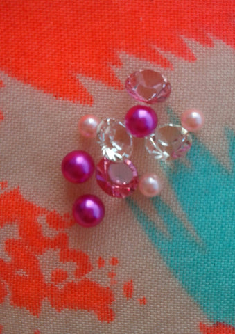 Pink Pearl and Crystal Mix