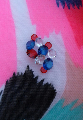 Red White and Blue Crystal Mix