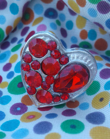 Crystal Heart Snap Charm