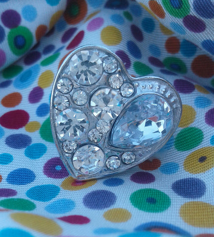 Sparkling Crystal Heart Charm