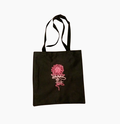 Blush & Rose Gold Sunflower "Tote of Faith" Bag