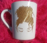 Gold Sparkle "Queen Vibes 365" Stoneware Mug