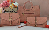 Blush "BeYoutiful Maddox" Satchel Tote Bag + Wristlet