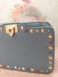 Grey "BeYoutiful Junie" Gemstone Messenger Bag