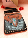 Black "BeYoutiful Avaya" Western Messenger Bag