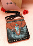 Black "BeYoutiful Avaya" Western Messenger Bag