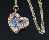 BeYoutiful Crystal Heart Memory Locket