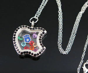 BeYoutiful Memory Crystal Apple Locket