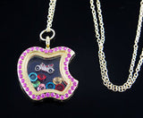 BeYoutiful Memory Crystal Apple Locket