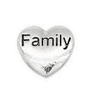 Family Floating Heart Charm