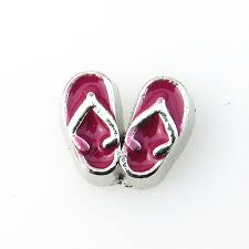 Purple Flip Flops Floating Charm