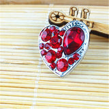 Crystal Heart Snap Charm